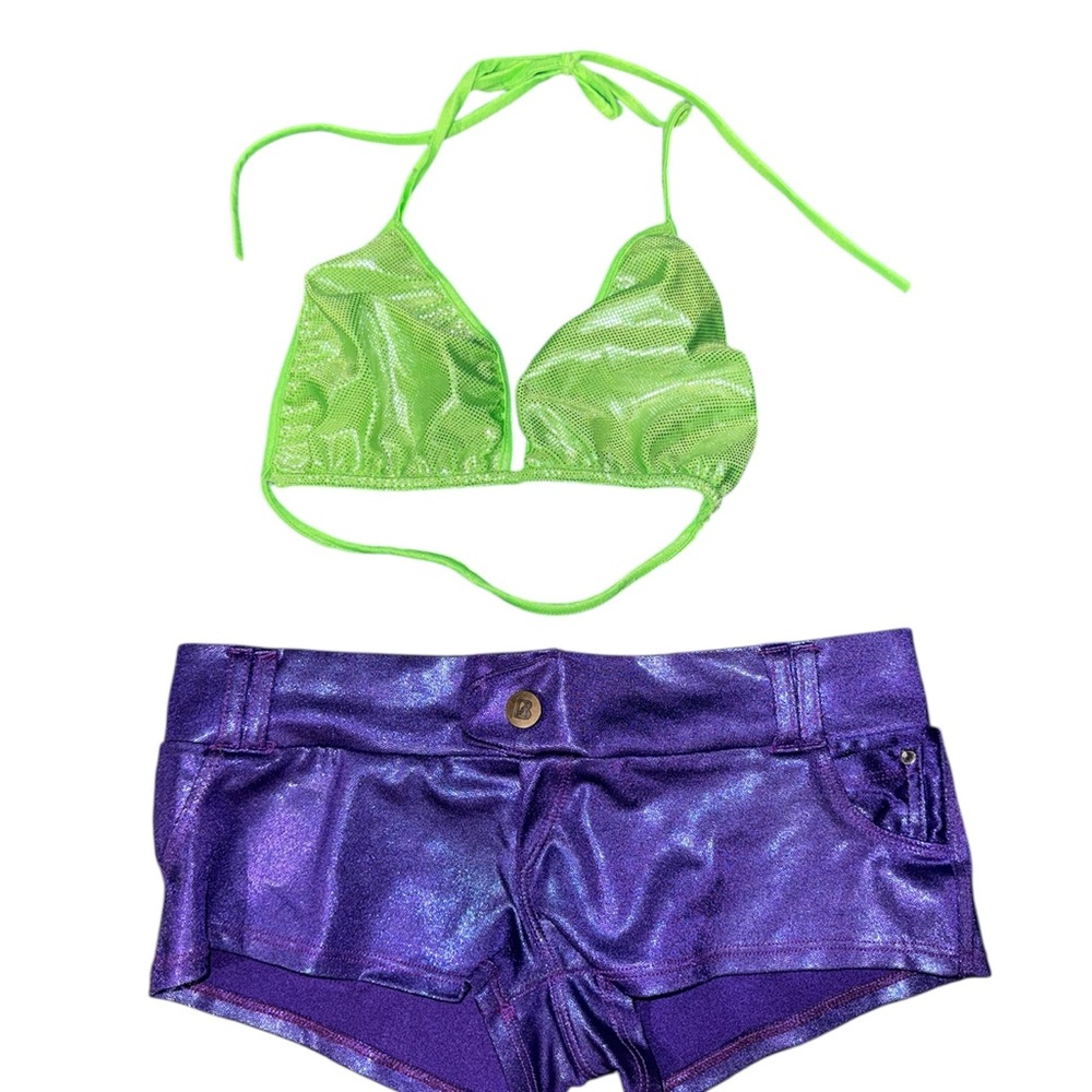Festival rave bikini outfit booty shorts medium